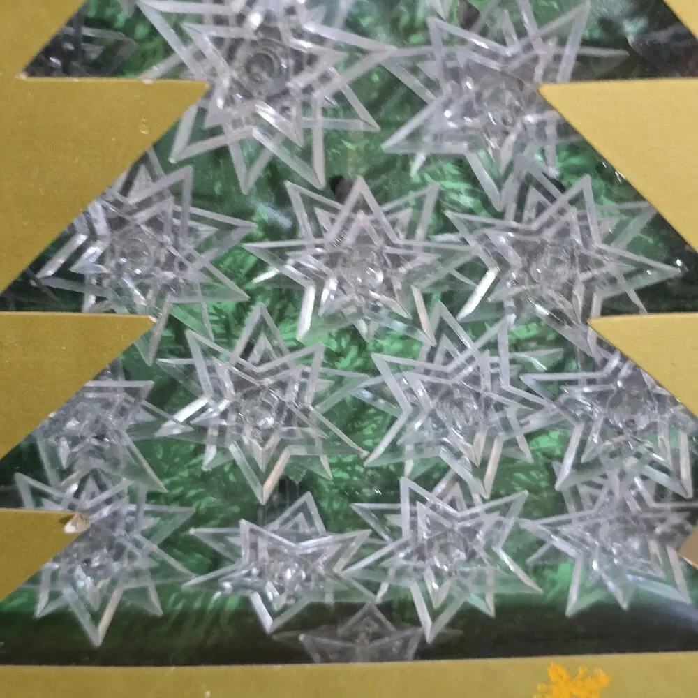 Vintage Sears Christmas Tree Light Set 30 Double Star Reflectors 36